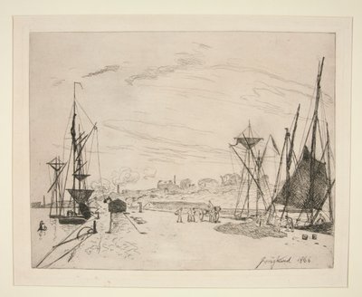 Blick auf den Hafen von der Eisenbahn in Honfleur von Johan Barthold Jongkind