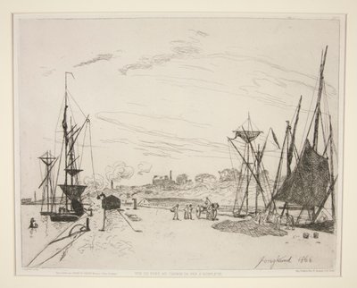 Blick auf den Hafen von der Eisenbahn in Honfleur von Johan Barthold Jongkind