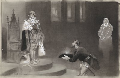 Entwurf für Illustration in De Amsterdammer: Das Geschenk der Transvaler für König Eduard von Johan Braakensiek