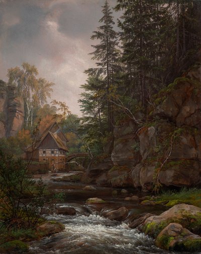 Die Lochmühle im Liebethaler Grund von Johan Christian Dahl