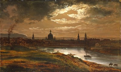 Dresden im Mondschein von Johan Christian Dahl