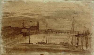 Dresden im Mondschein von Johan Christian Dahl