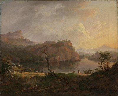 Nordische Landschaft mit einem toten Baum von Johan Christian Dahl