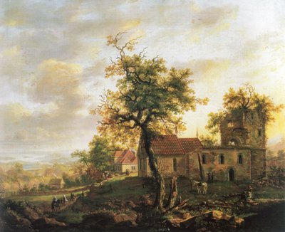 Die Ruinenkirche bei Avaldsnes auf Karmøy von Johan Christian Dahl