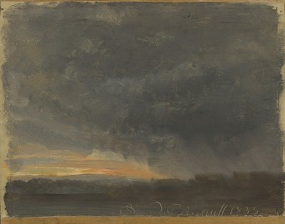 Sturmwolken mit Regen von Johan Christian Dahl