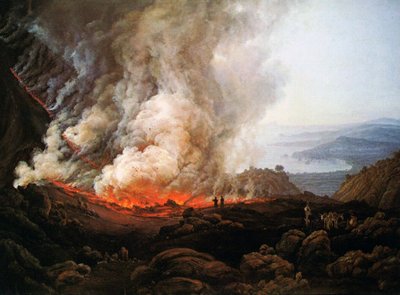 Der Ausbruch des Vesuvs im Dezember 1820 von Johan Christian Dahl