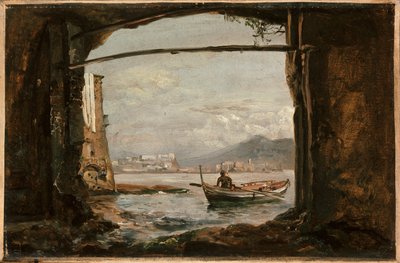 Blick aus einer Grotte bei Posillipo von Johan Christian Dahl