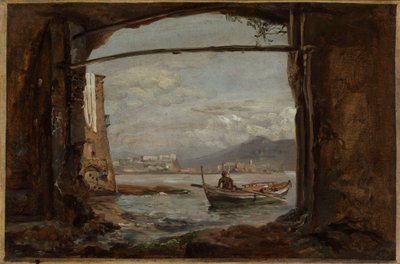 Blick aus einer Grotte bei Posillipo von Johan Christian Dahl