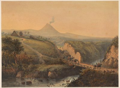 Gezicht op de omgeving van Malang von Johan Conrad Greive