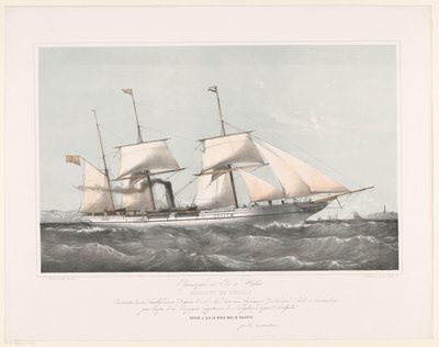 Schraubendampfschiff Mariout et Hedjaz auf See von Johan Conrad Greive