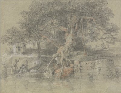 Ein sterbender Hindu wird zum Fluss Ganges gebracht von Johan Joseph Zoffany