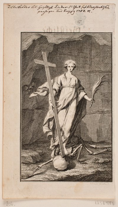 "Religion". Titelkupfer zu Geistliche Lieder von Johan Martin Preisler