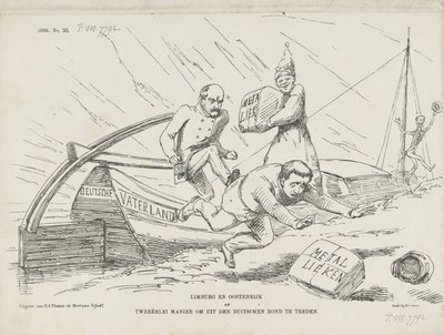Spotprent über Bismarck und den Deutschen Bund, 1866 von Johan Michaël Schmidt Crans