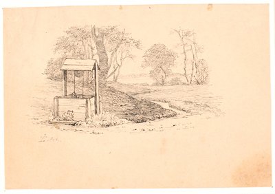 Die Quelle. Illustration zu Kaalunds "Fabeln für Kinder". Siehe Kommentar aus dem Arkatalog. von Johan Thomas Lundbye