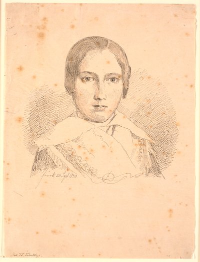 Porträt eines jungen Mädchens von Johan Thomas Lundbye