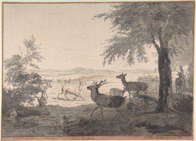 Blick auf Dyrehaven von Johan Thomas Lundbye