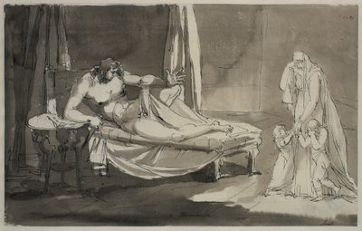 Hat einen zärtlichen Blick. Blatt 8 der Melancholie-Suite von Johan Tobias Sergel