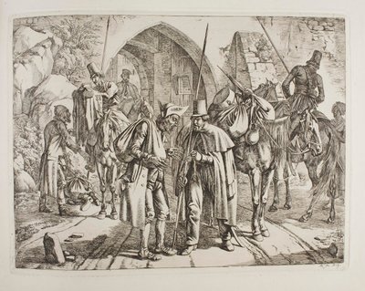 Kosaken verkaufen gestohlene Waren an jüdische Kleinhändler von Johann Adam Klein