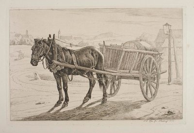 Pferd mit Bierwagen von Johann Adam Klein