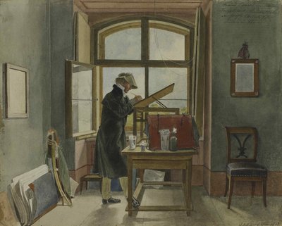 Johann Christoph Erhard in seinem Atelier von Johann Adam Klein
