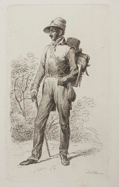Johann Jacob Kirchner auf Wandertour von Johann Adam Klein