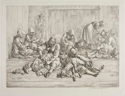 Schafschur von Johann Adam Klein