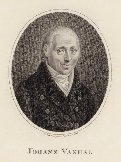 Porträt des Komponisten Johann Baptist Wanhal 1739-1813, 1815 von Johann Adamek