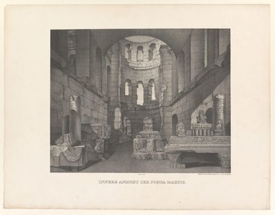 Porta Martis, von innen gesehen von Johann Anton Ramboux