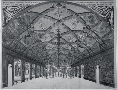 Die Riesenhalle mit dem maurischen Ballett in Dresden im Jahr 1678 von Johann Atzelt