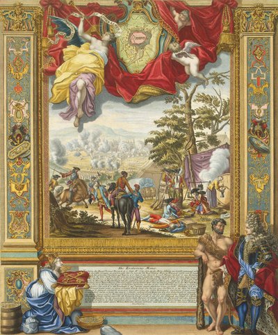 Belagerung von Mons durch die alliierten Truppen im Jahr 1709, frühes 18. Jahrhundert von Johann August Corvinus