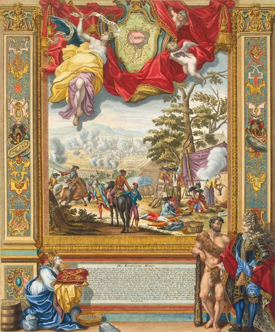 Belagerung von Mons durch die alliierten Truppen im Jahr 1709, frühes 18. Jahrhundert von Johann August Corvinus