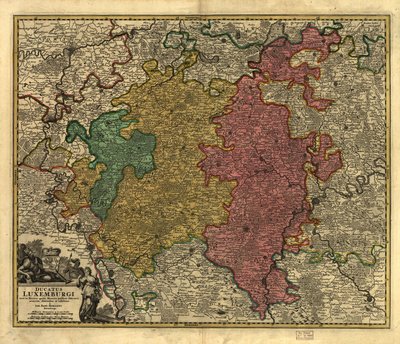 Ducatus Luxemburgi von Johann Baptist Homann