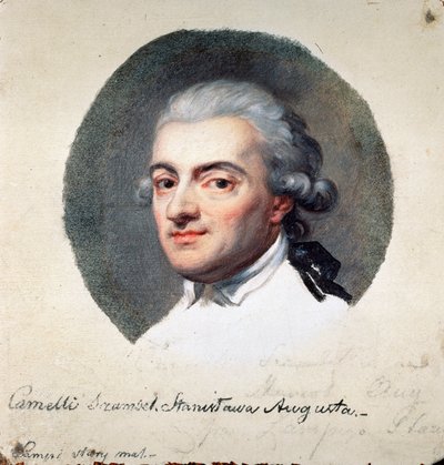 Porträt von Stanislaus II. August Poniatowski von Polen von Johann Baptist I Lampi