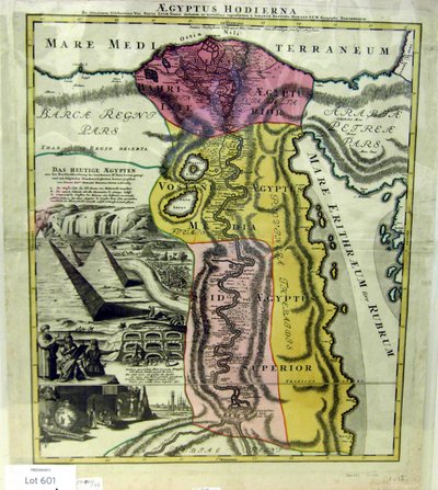 Aegyptus Hodierna, Karte von Ägypten, ca. 1720 von Johann Baptista Homann
