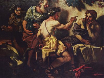 Jupiter und Merkur bei Philemon und Baucis von Johann Carl Loth