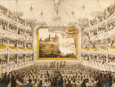 Wien, Innenraum des Theaters an der Wien von Johann Christian (after) Schoeller