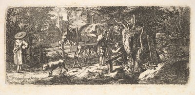 Almosen von einem Fuhrmann, 1814 von Johann Christian Erhard