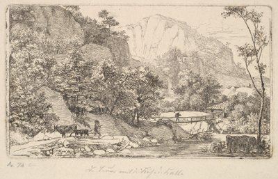 Bauer mit Kuh und Kalb, im Unterberg bei Berchtesgaden, 1818 von Johann Christian Erhard