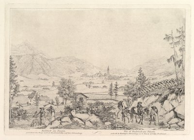 Ländliche Landschaft, Radstadt am Tauren, frühes 19. Jahrhundert von Johann Christian Erhard