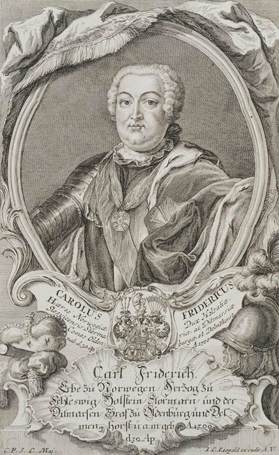 Porträt von Herzog Karl Friedrich von Holstein-Gottorp, Mitte des 18. Jahrhunderts von Johann Christian Leopold