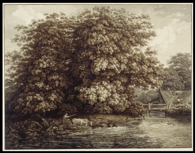 Die Mühle bei den großen Eichen von Johann Christian Reinhart