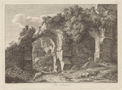 Im Kolosseum (Hirten mit Herde unter Ruinen) von Johann Christian Reinhart