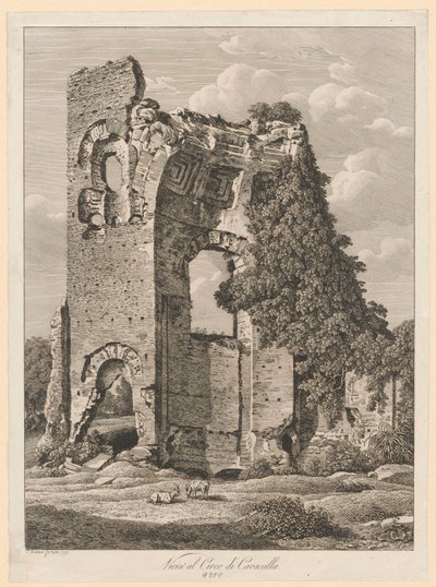 Landschaft - in der Nähe des Circus des Caracalla von Johann Christian Reinhart