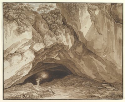 Felsige Landschaft mit Jägern von Johann Christian Reinhart