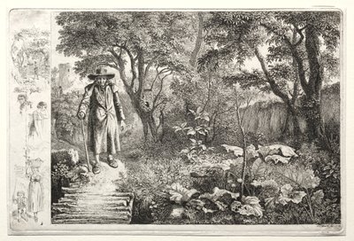 Der alte Mann vor der Knüppelsteg, 1819 von Johann Christoph Erhard