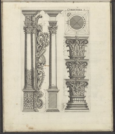 Säulen und Kapitelle der korinthischen Ordnung von Johann Christoph Feinlein