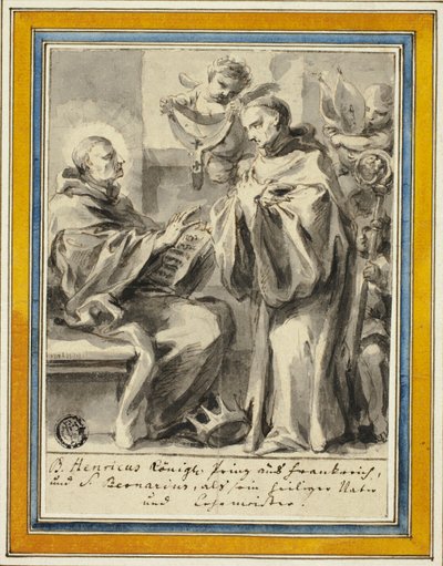 König Heinrich von Frankreich und der heilige Bernhard von Clairvaux von Johann Christoph Lischka