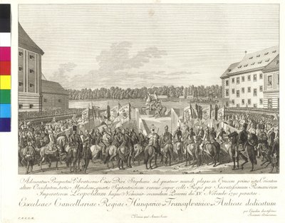 Krönung von Kaiser Leopold II. zum König von Ungarn in Bratislava am 15. November 1790 von Johann Ernst Mansfeld