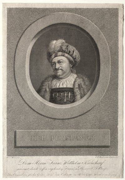 Der Perser - Porträt von Franz Wilhelm Kreuchauf von Johann Friedrich Bause