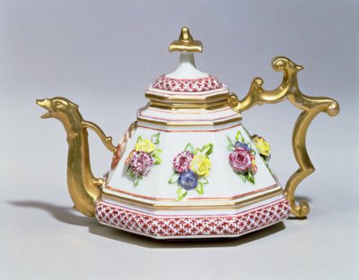 Meissener achteckige Teekanne von Johann Friedrich Bottger